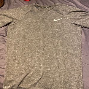 Grey nike dry fit short sleeve shirt. Medium.